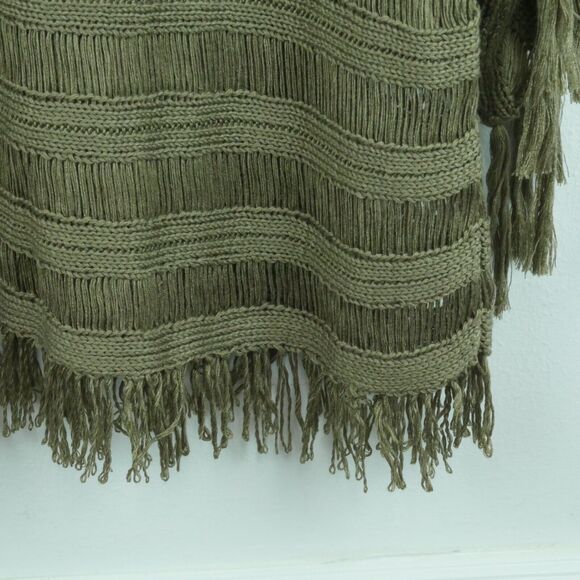 Vintage M L Sweater Fringe Open Knit Boho Y2K Western Goblincore Fairy Grunge - Picture 4 of 6